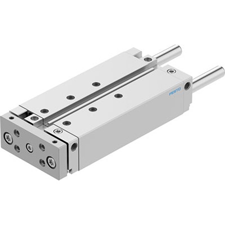Festo Pneumatic Guided Cylinder - DFM-25-125-B-PPV-A-GF, 25mm Bore, 125mm Stroke, DFM Series, Double Acting