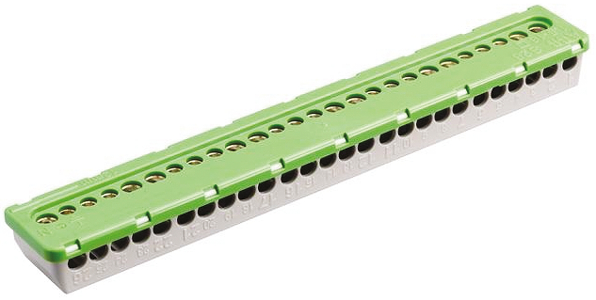 Entrelec MISTRAL65 Series Non-Fused Terminal Block, 26-Way, 100A, 6 mm², 16 mm² Wire, Screw Termination