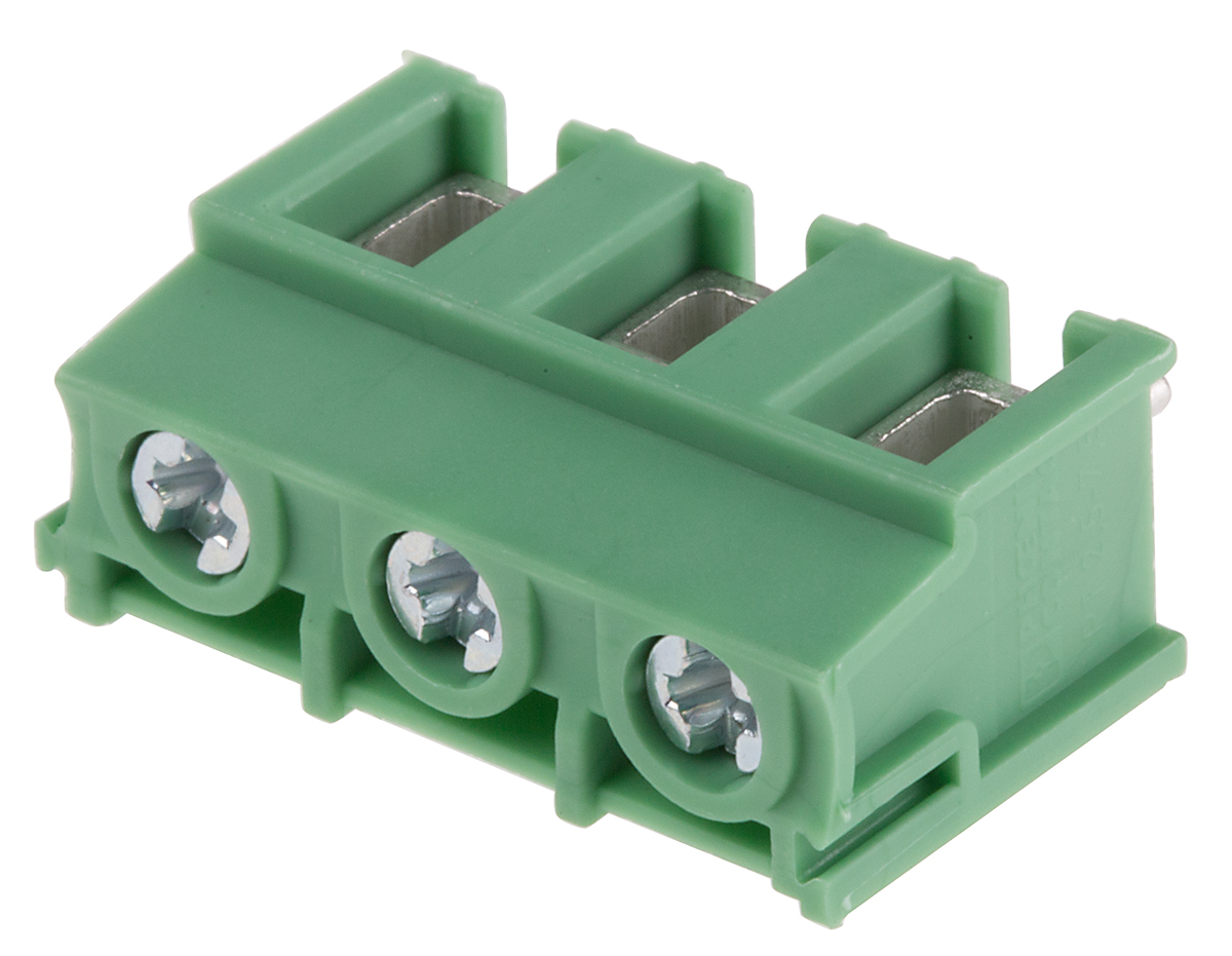 Phoenix Contact PT 2.5/ 3-7.5-H Series PCB Terminal Block, 7.5mm Pitch, Through Hole Mount, Screw Termination