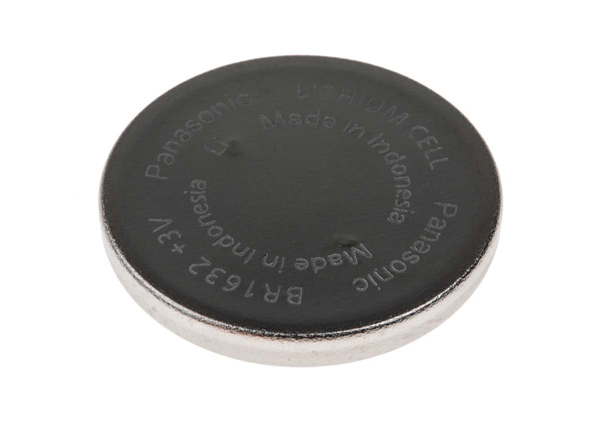 Panasonic BR1632 Button Battery, 3V, 16mm Diameter