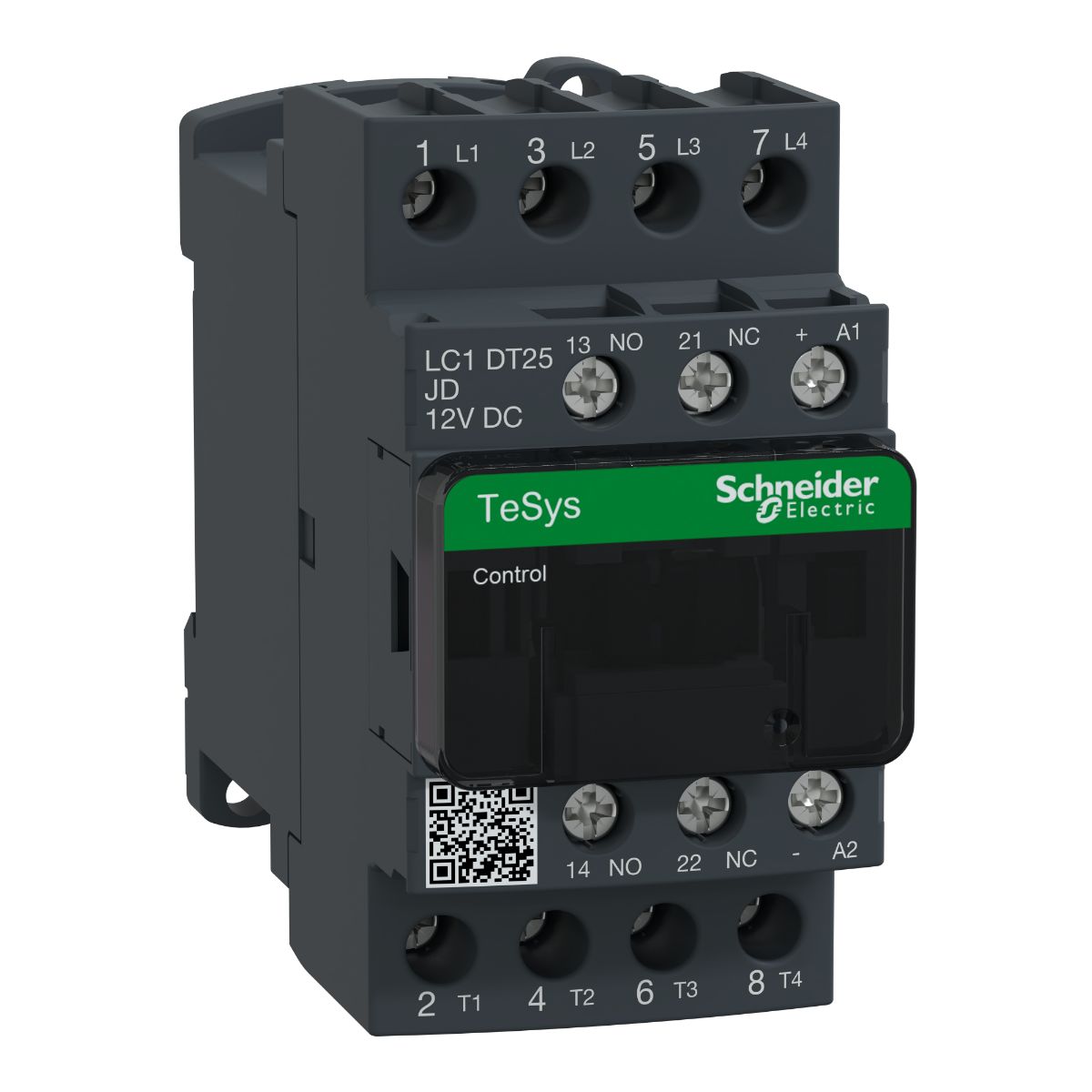 Schneider Electric TeSys D LC1D Contactor, 12 V dc Coil, 4-Pole, 25 A, 4NO, 690 V ac/dc
