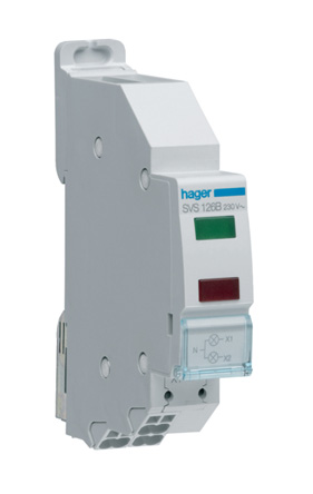 Hager Red/Green LED Indicator, IP20, Rectangular, 230V