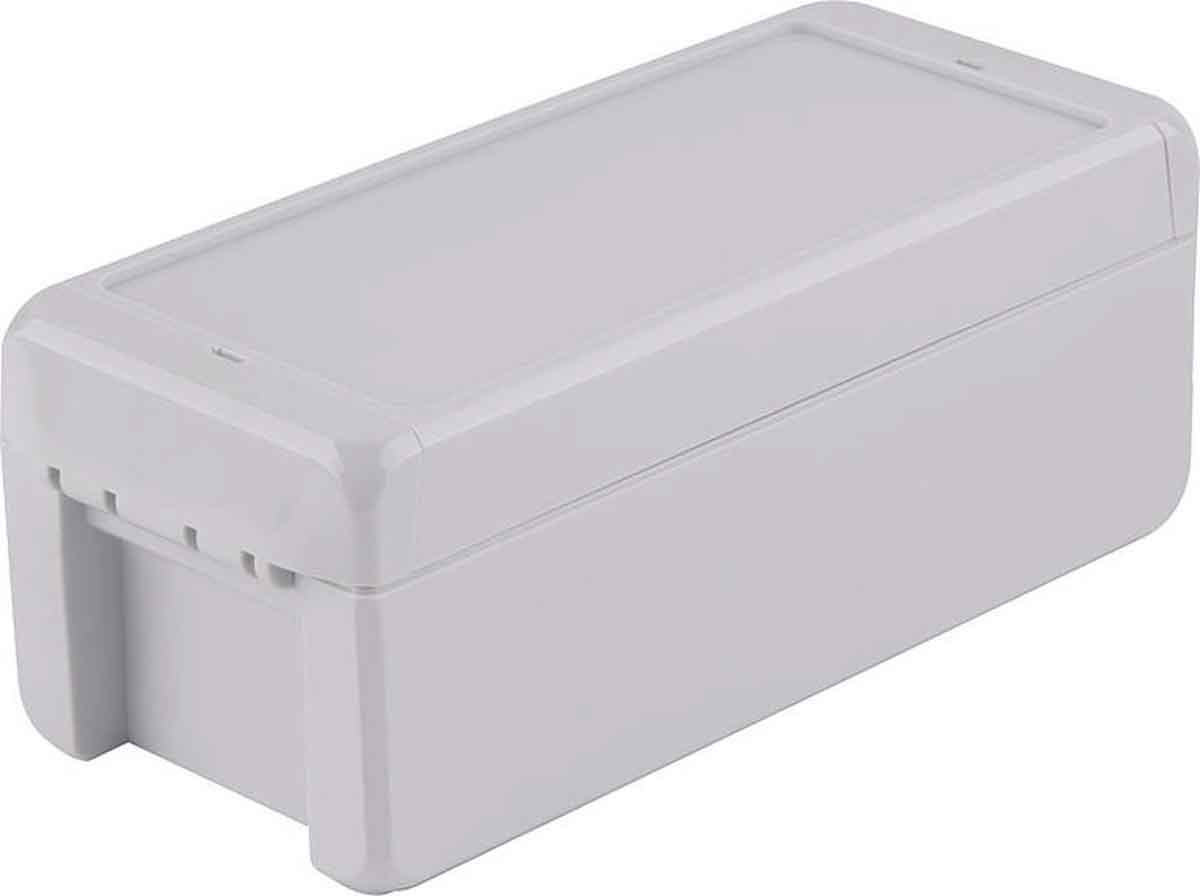 Bopla Bocube Series Light Grey Polycarbonate V0 Enclosure, IP66, IP68, IK07, Light Grey Lid, 191 x 80 x 90mm