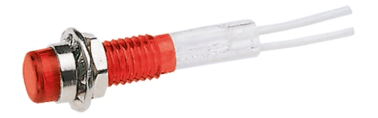 CAMDENBOSS Red Panel Mount Indicator, 14V, 6.4mm Mounting Hole Size, Lead Wires Termination