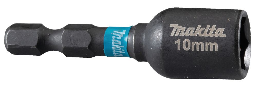 Makita Hexagon Driver Bit, 10 mm Tip, 1/4 in Drive, Hex Drive, 50 mm Overall
