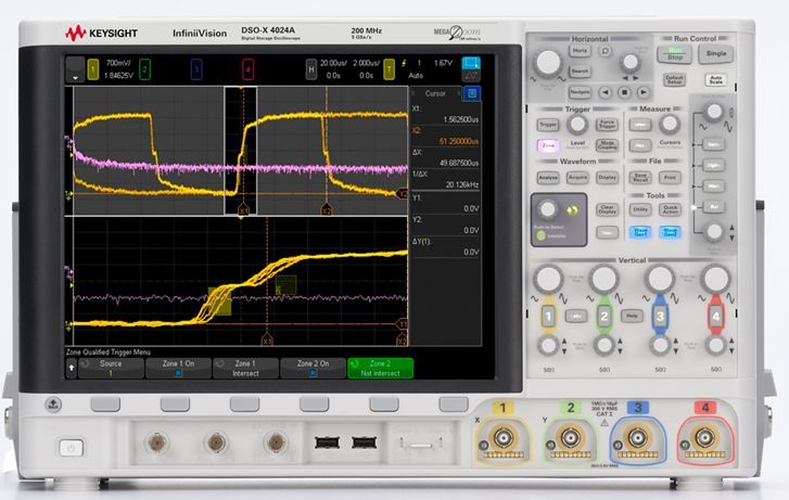 Keysight Technologies DSOX4024G 4000G Series, 200MHz Bench Oscilloscope, 4 Analogue Channels - RS Calibrated