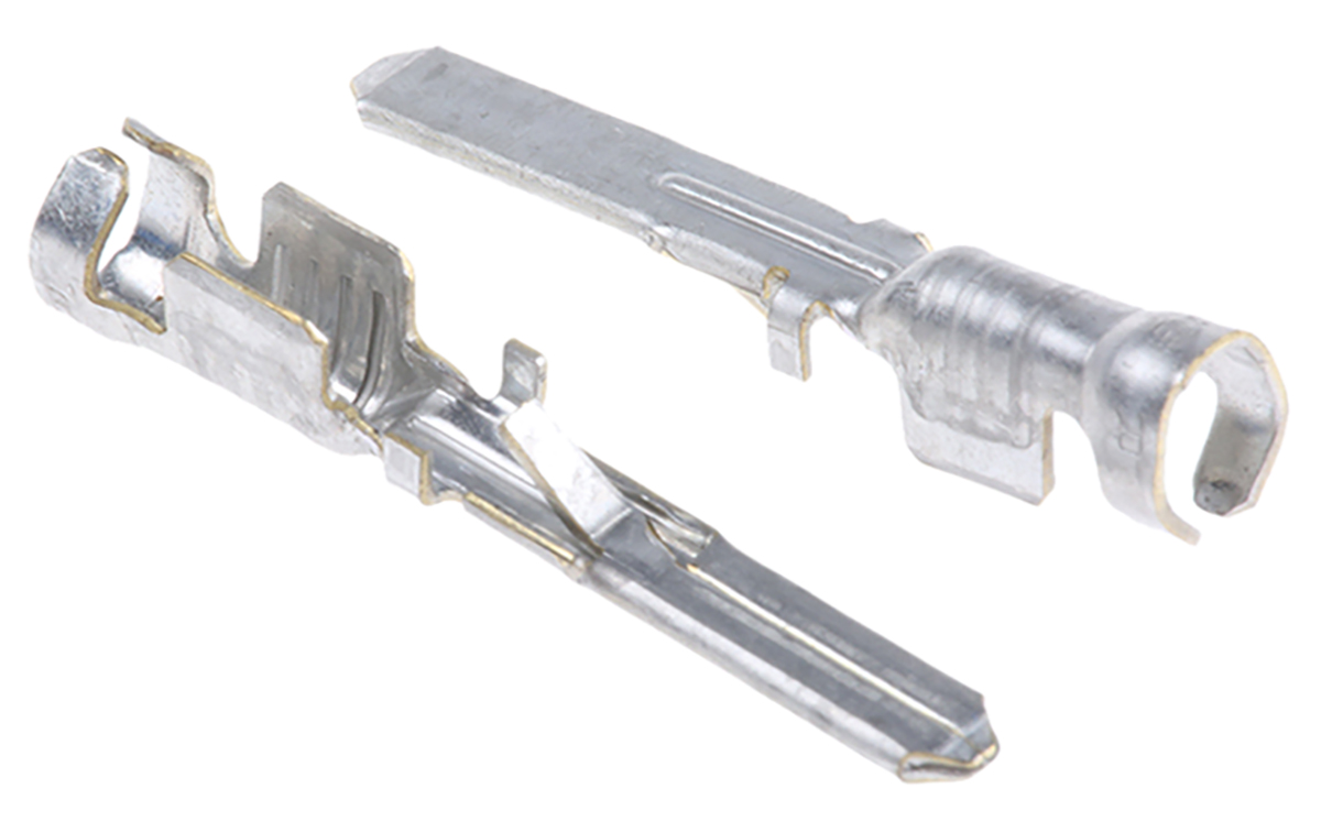 TE Connectivity FASTIN-FASTON .110 Uninsulated Male Spade Connector, Tab, 2.79 x 0.79mm Tab Size, 1mm² to 2.5mm²