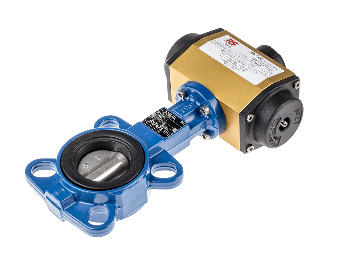RS PRO Butterfly type Pneumatic Actuated Valve 2in