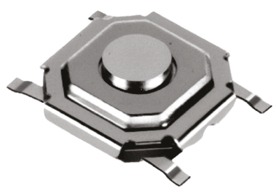 Alps Alpine Stem Tactile Switch, SPST 50 mA @ 12 V dc 1.5mm Surface Mount