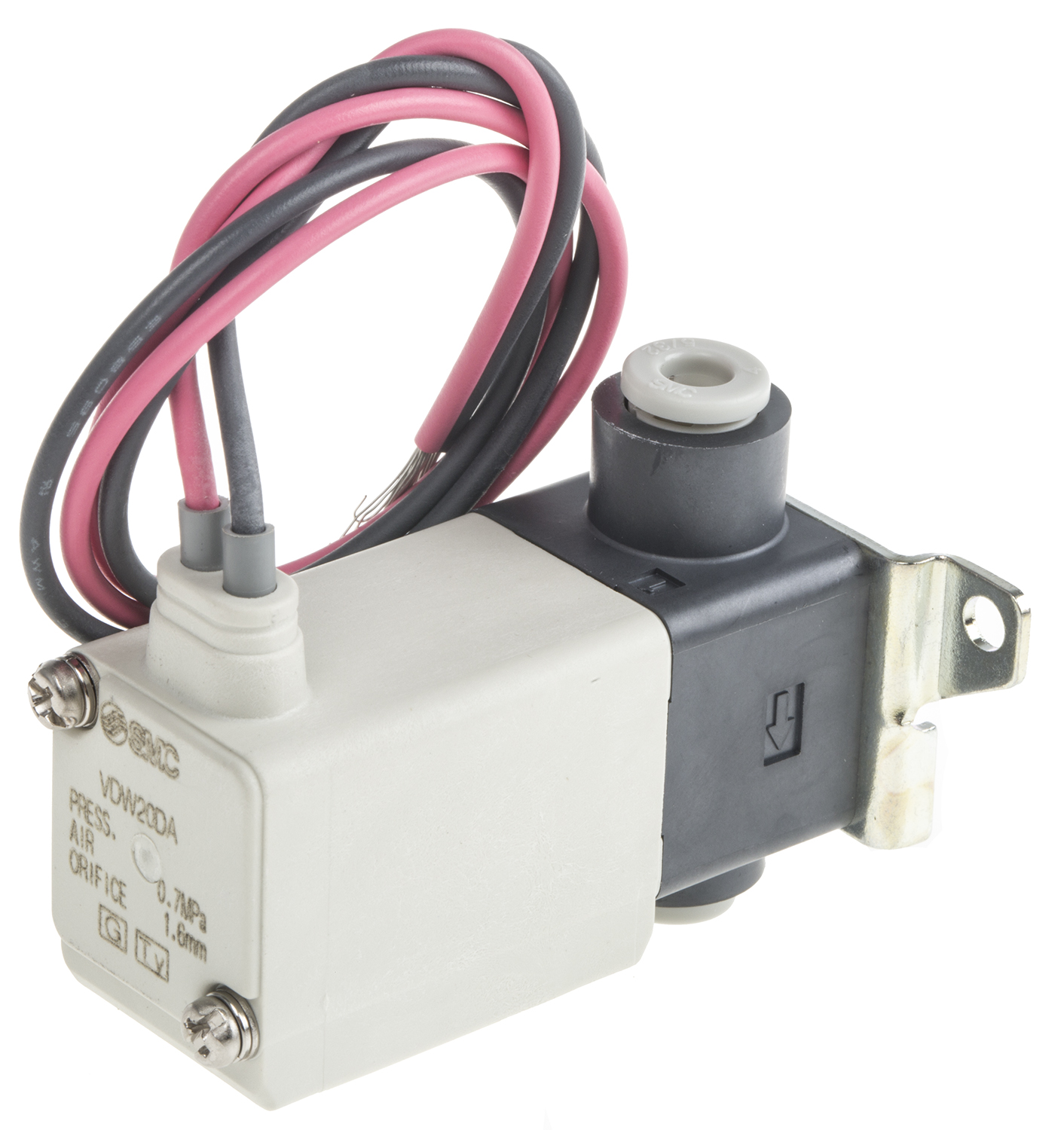 SMC 2/2 Pneumatic Solenoid Valve - Solenoid/Spring M5 x 0.8 VDW Series 24V dc