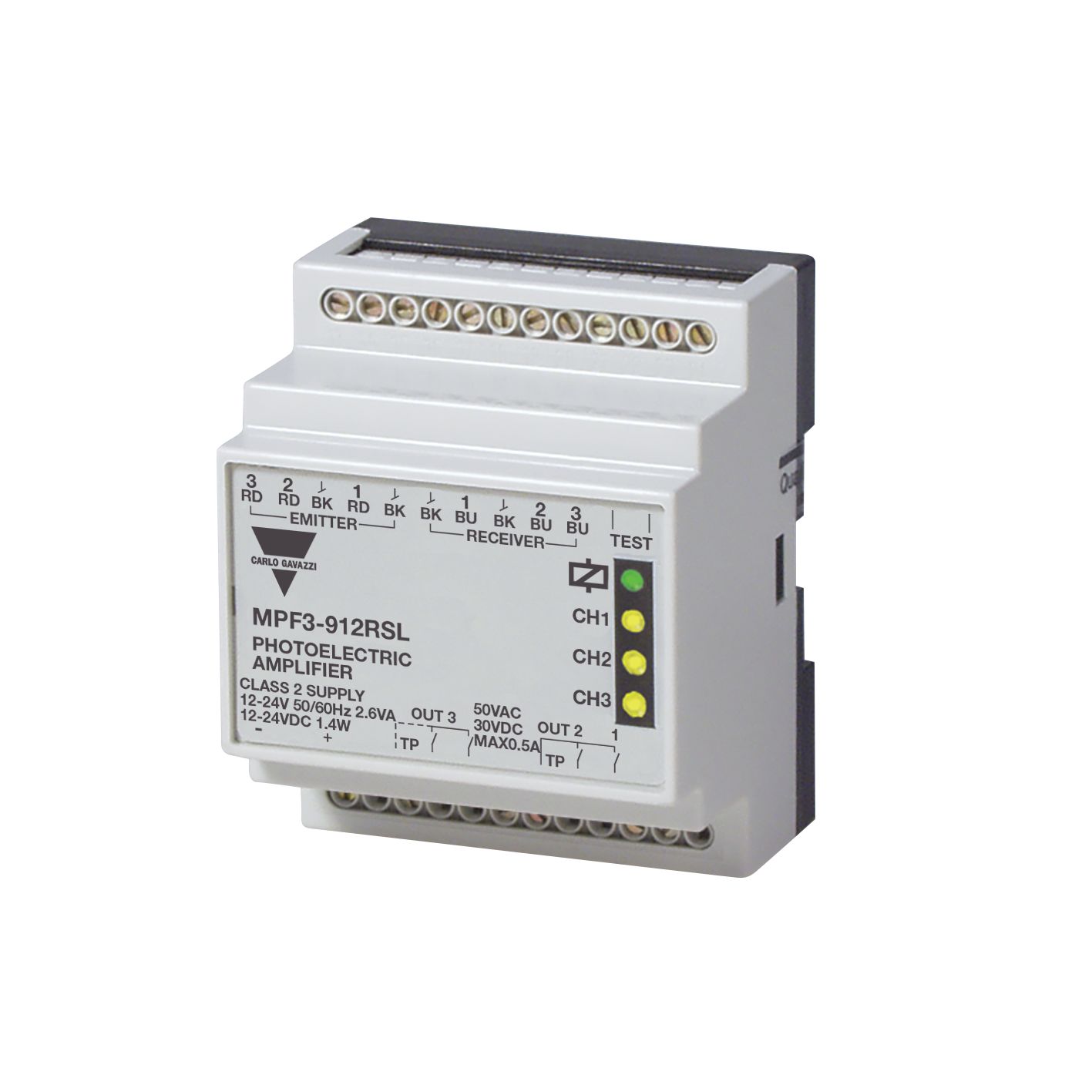 Carlo Gavazzi Through Beam Photoelectric Sensor, Cylindrical Sensor, 50 m Detection Range Plug and Connect