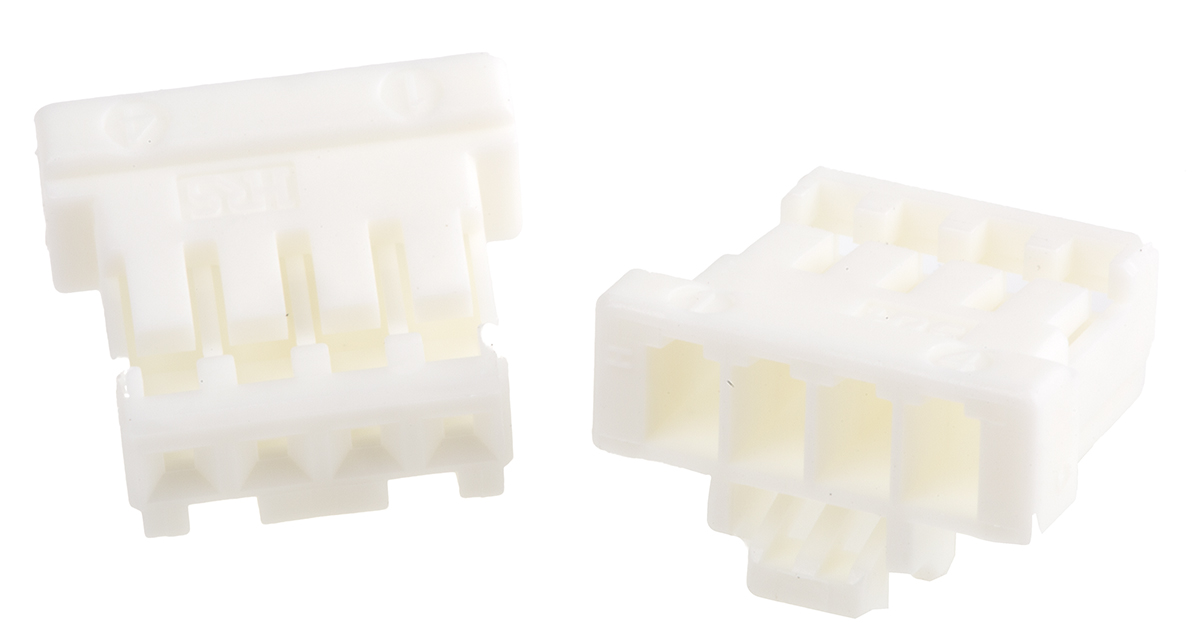 Hirose DF1E Series Straight Cable Mount PCB Socket, 4-Contact, 1-Row, 2.5mm Pitch, Crimp Termination
