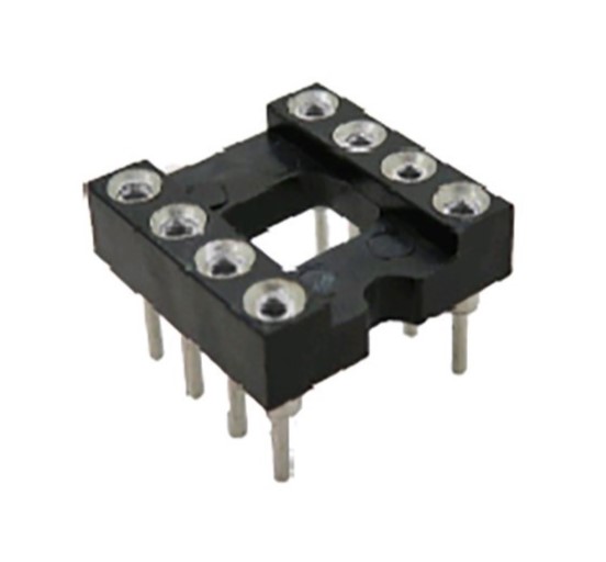 RS PRO 2.54mm Pitch 8 Way, Through Hole Turned Pin IC Dip Socket, 3A