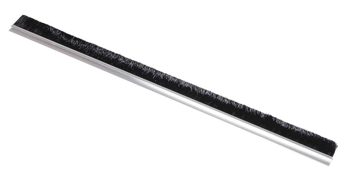 RS PRO Black Aluminium, Nylon Brush Strip, 45mm