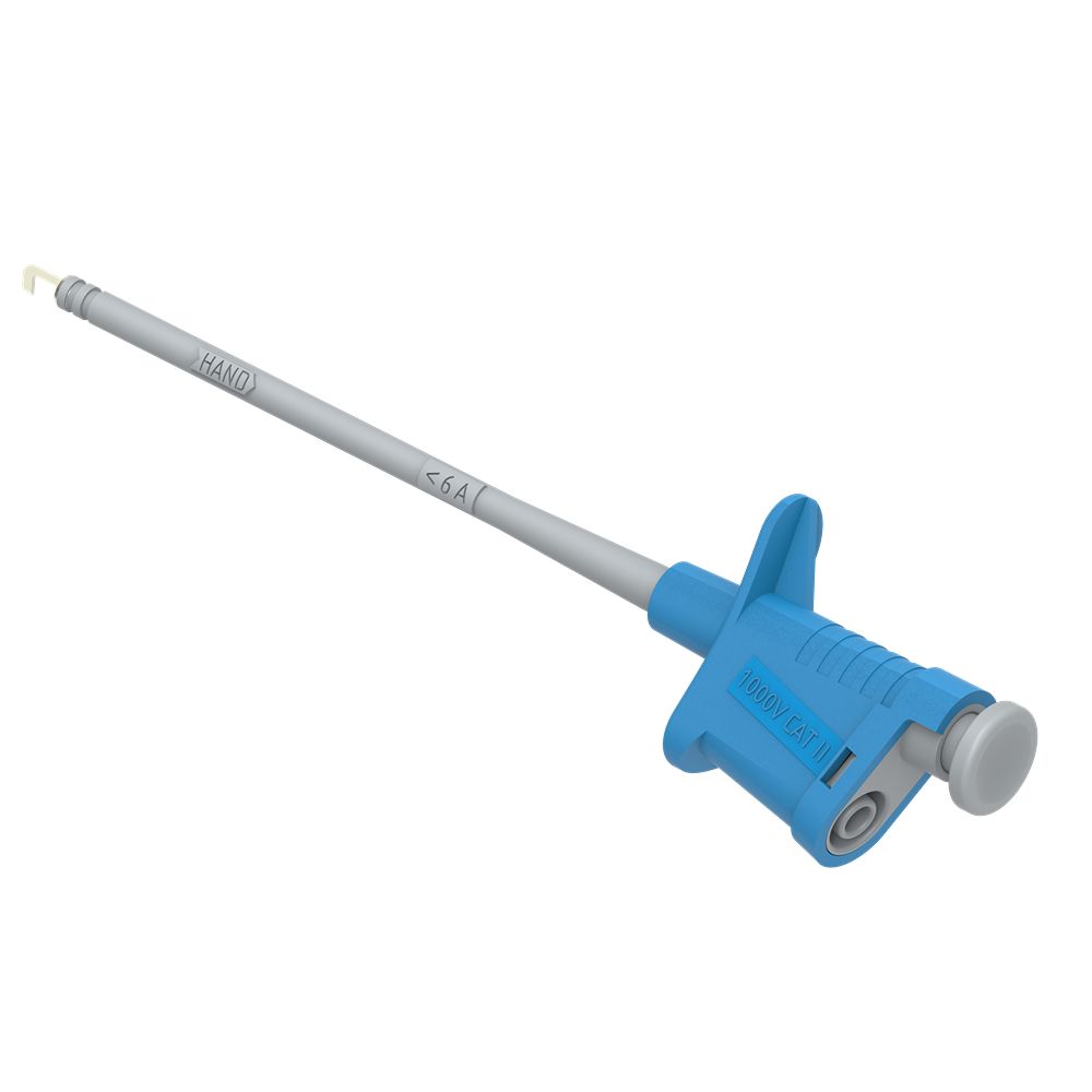 Electro PJP Blue Hook Clip with , 6A, 1kV, 4mm Socket