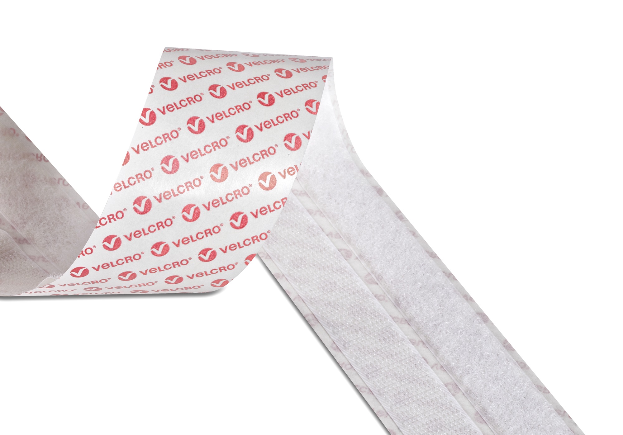 Velcro Adhesive White Hook & Loop Tape, 20mm x 2.5m