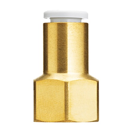 SMC KQ2F Series Female Connector, M5 x 0.8 to Push In 6 mm, Threaded-to-Tube Connection Style
