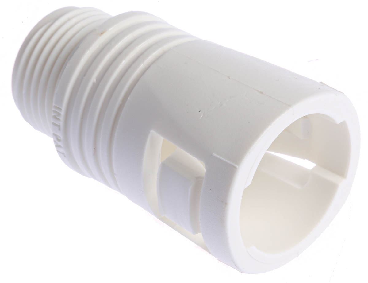 Adaptaflex Straight, Conduit Fitting, 20mm Nominal Size, M20, Polyamide, White IP65 rating