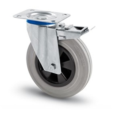 RS PRO Swivel Castor Wheel, 50kg Capacity, 80mm Wheel