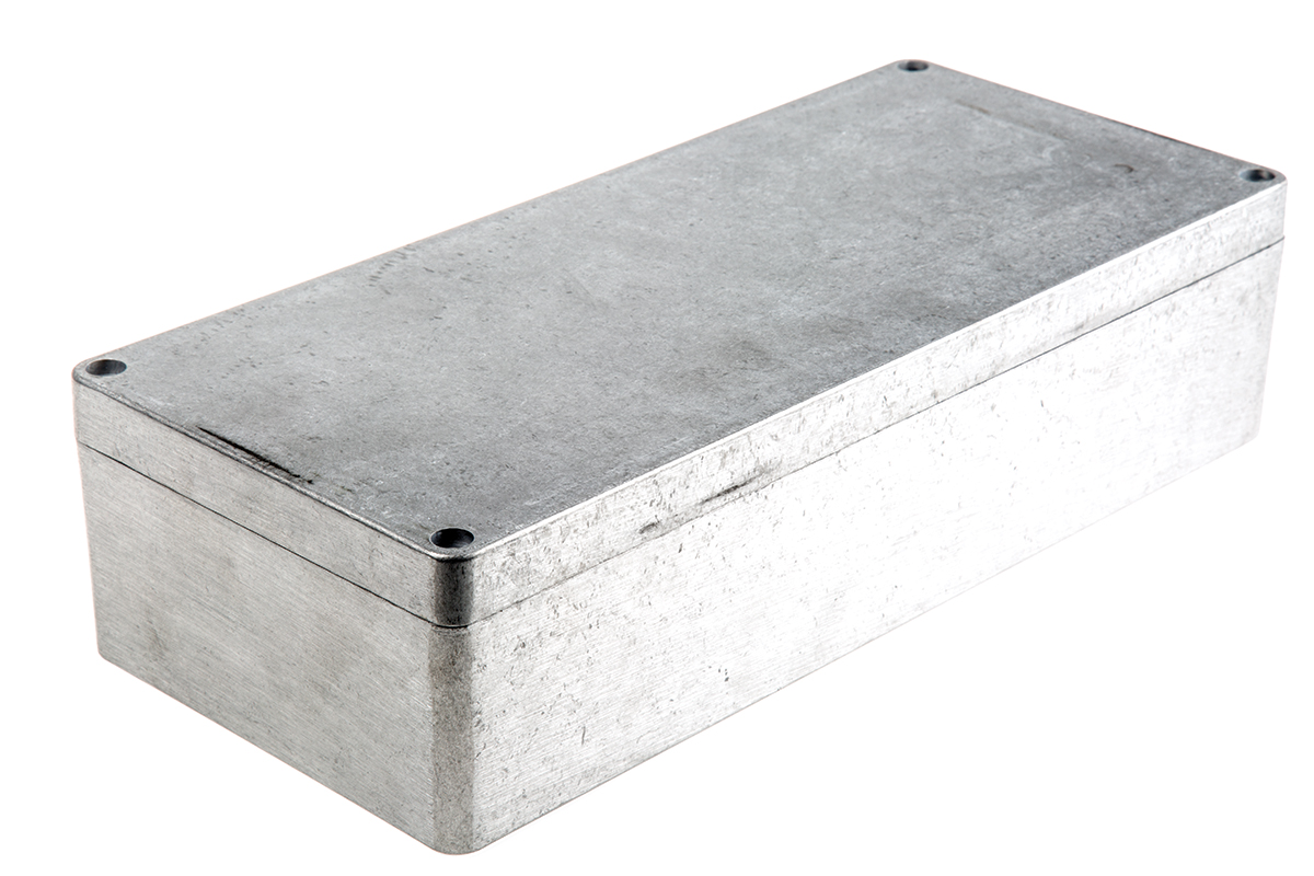 Hammond 1590 Series Natural Die Cast Aluminium Enclosure, IP66, IK08, Natural Lid, 360 x 159.6 x 91.2mm
