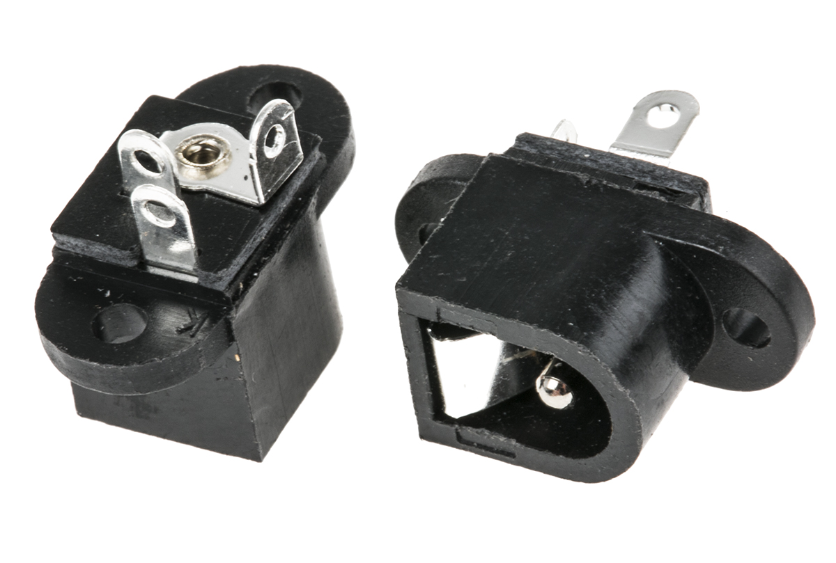 RS PRO DC Socket Rated At 1.0A, 12.0 V, PCB Mount, length 16.1mm, Nickel