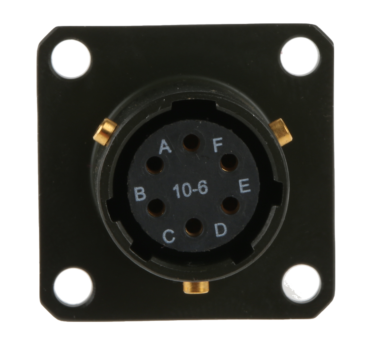 Amphenol Limited, 62GB 6 Way Box Mount MIL Spec Circular Connector ReceptacleOlive, Socket Contacts,Shell Size 10,