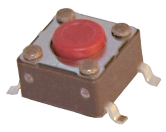 Apem Red Stem Tactile Switch, SPST 50 mA @ 12 V dc 4.3mm
