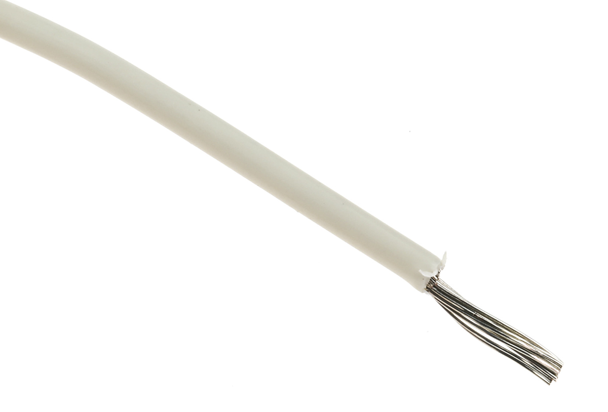 TE Connectivity White 1.5 mm² Harsh Environment Wire, 0.23 mm, 100m, Polymer Insulation, 100G0111-1.50-9