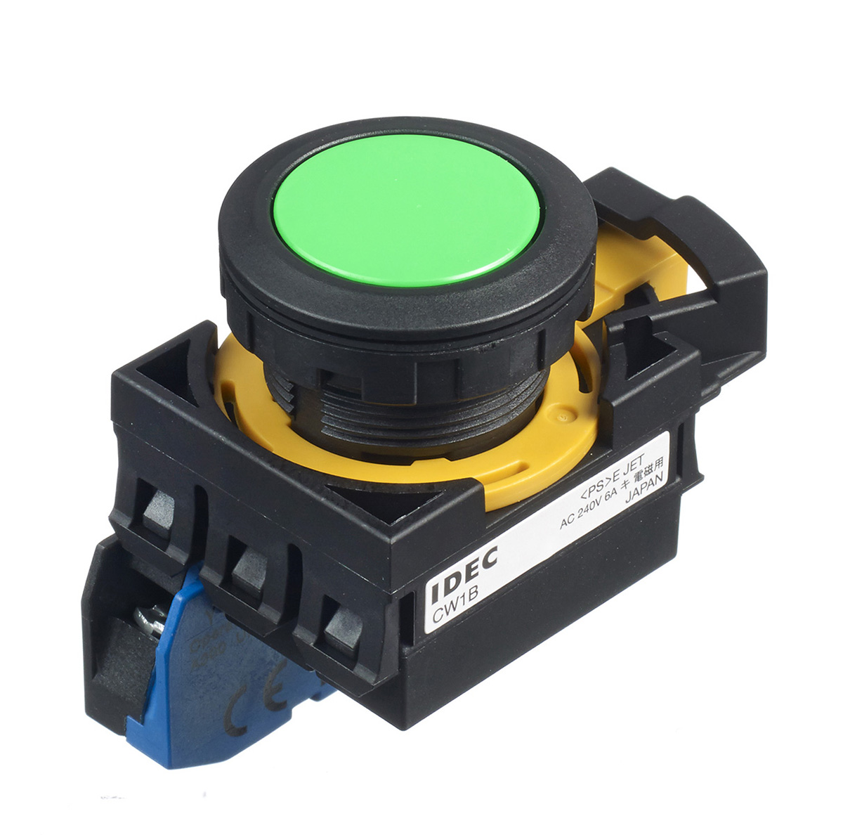 Idec CW Series Illuminated Push Button, Panel Mount, 22mm Cutout, SPST, IP65