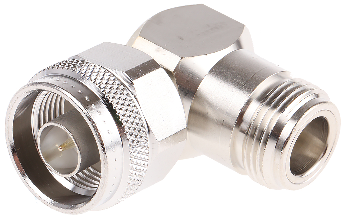 Telegartner Right Angle 50Ω RF Adapter N Plug to N Socket 11GHz