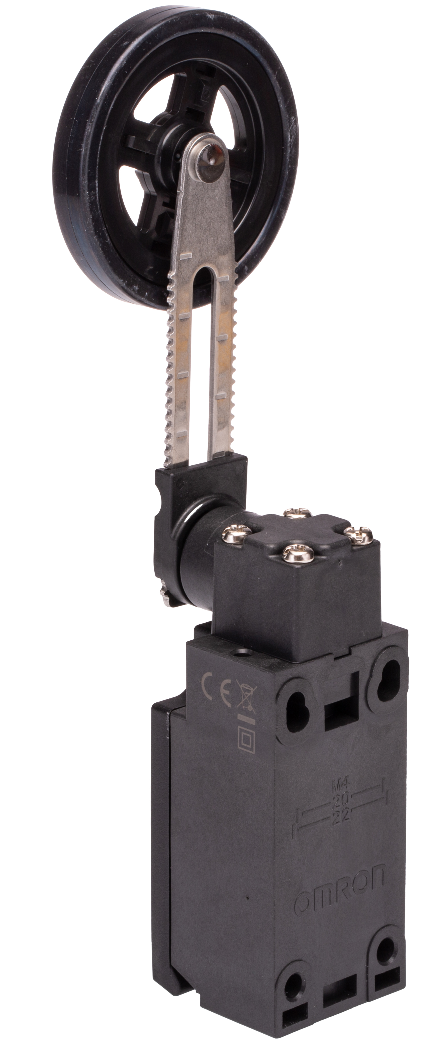 Omron D4N Series Roller Lever Limit Switch, 1NC/1NO, IP67, DPST, Plastic Housing