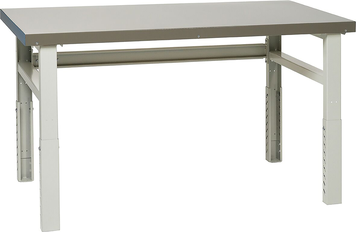 Treston C13041101 Steel Workbench, Adjustable Height, 750 → 1000mm x 1500mm x 750mm