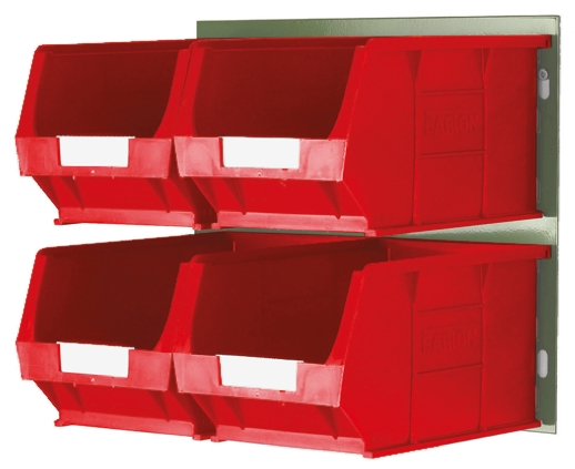 RS PRO PP Storage Bin, 350mm x 205mm x 132mm, Red