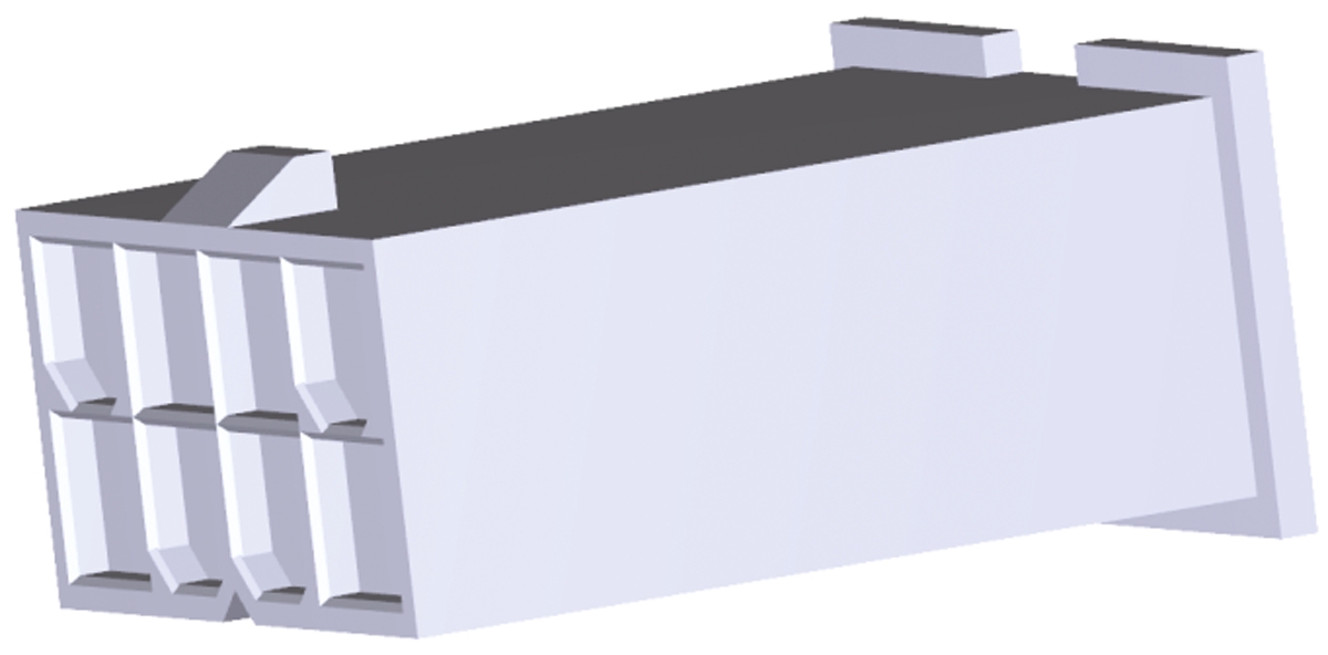 TE Connectivity, VAL-U-LOK Male Connector Housing, 4.2mm Pitch, 4 Way, 2 Row