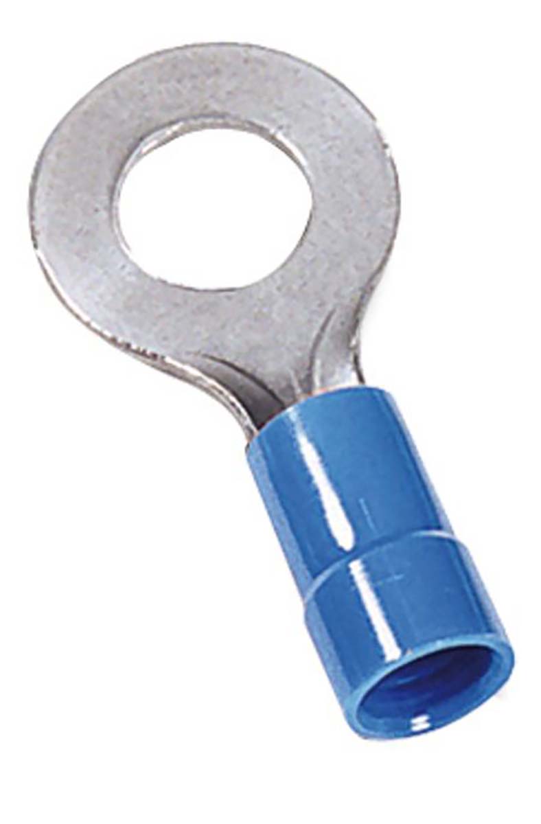 MECATRACTION, N Insulated Ring Terminal, M8 Stud Size to 2,5mm² Wire Size, Blue
