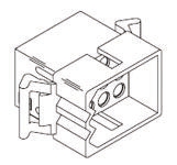 Molex, STANDARD .093" Male Connector Housing, 5.03mm Pitch, 6 Way, 2 Row