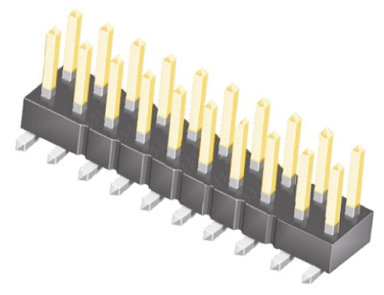 Samtec TSM Series Straight Surface Pin Header, 20 Contact(s), 2.54 mm Pitch, 2 Row, Unshrouded