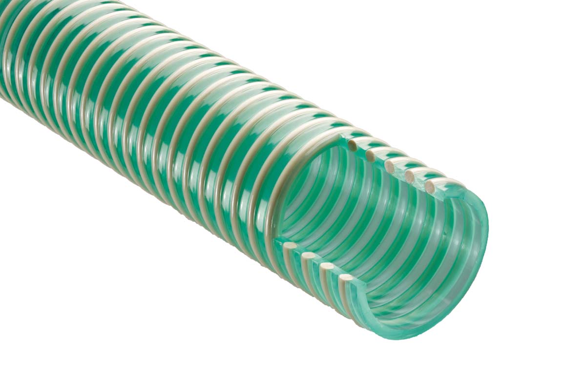 RS PRO PVC, Hose Pipe, 45mm ID, 52.8mm OD, Green, 5m