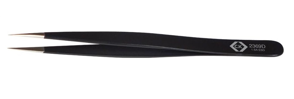 CK 120 mm, Stainless Steel, Fine, Straight, ESD Tweezer