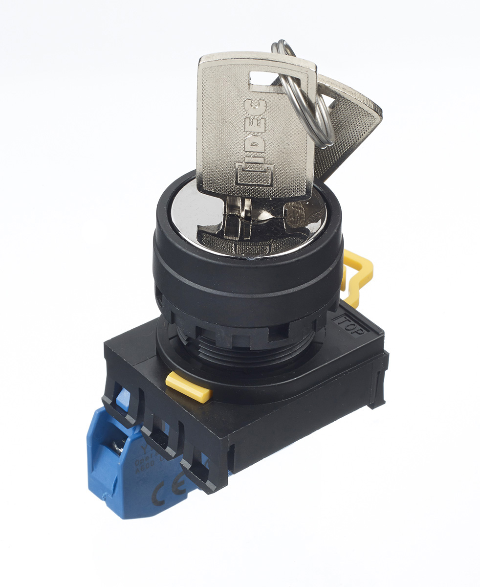 Idec IP65 Key Switch, SPST 2-Way