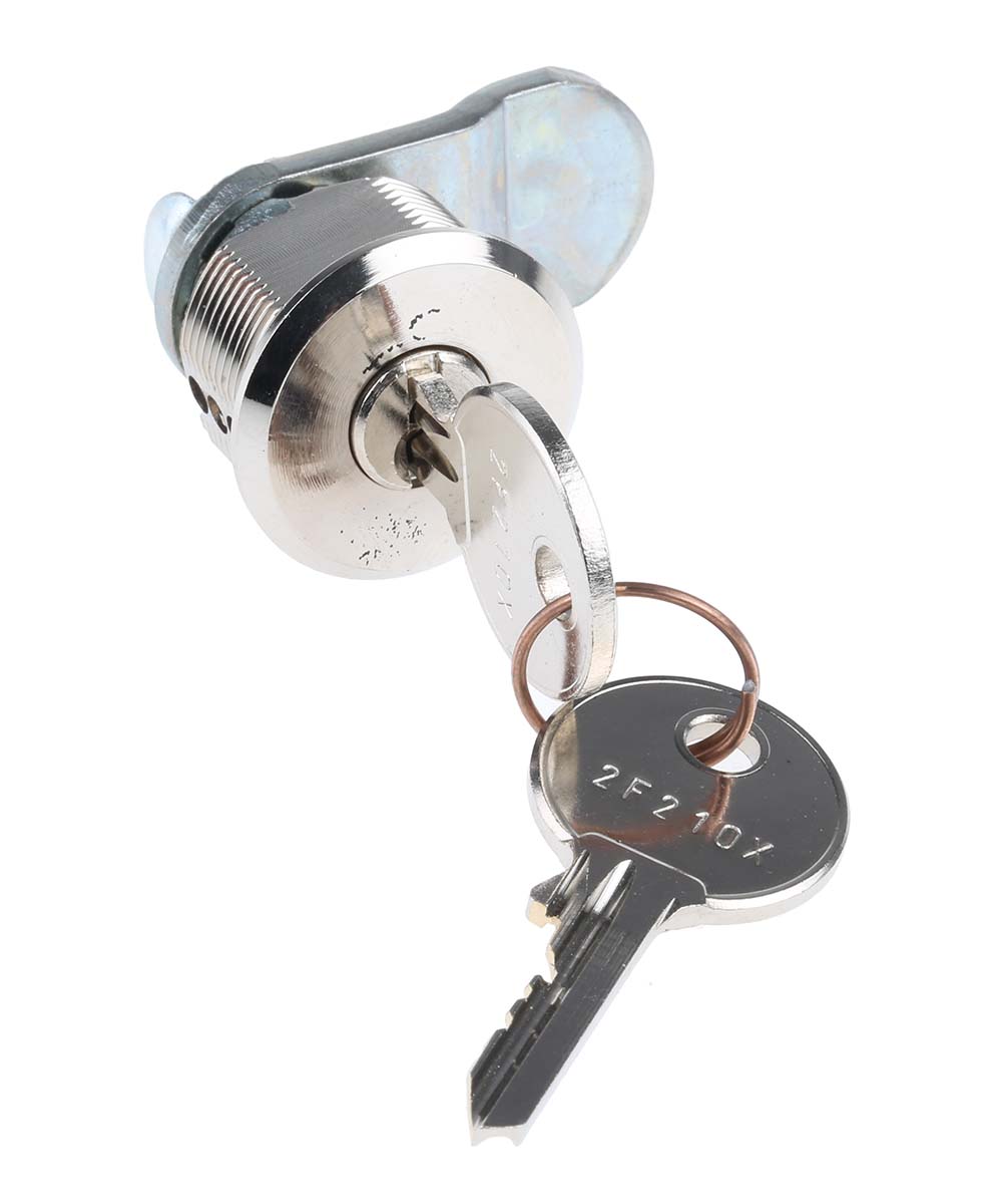 Steinbach & Vollman Brass Cylinder Lock, 20mm Panel-to-Tongue, 18.2 x 22.2mm Cutout, Key Unlock