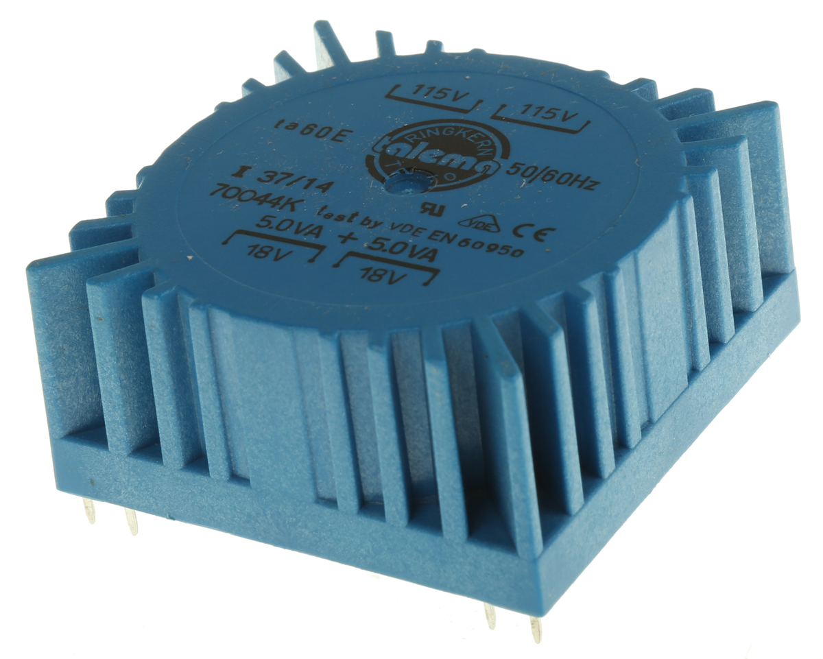 Nuvotem Talema 115 V ac, 230 V ac, 2 x 18V ac Toroidal Transformer, 10VA 2 Output