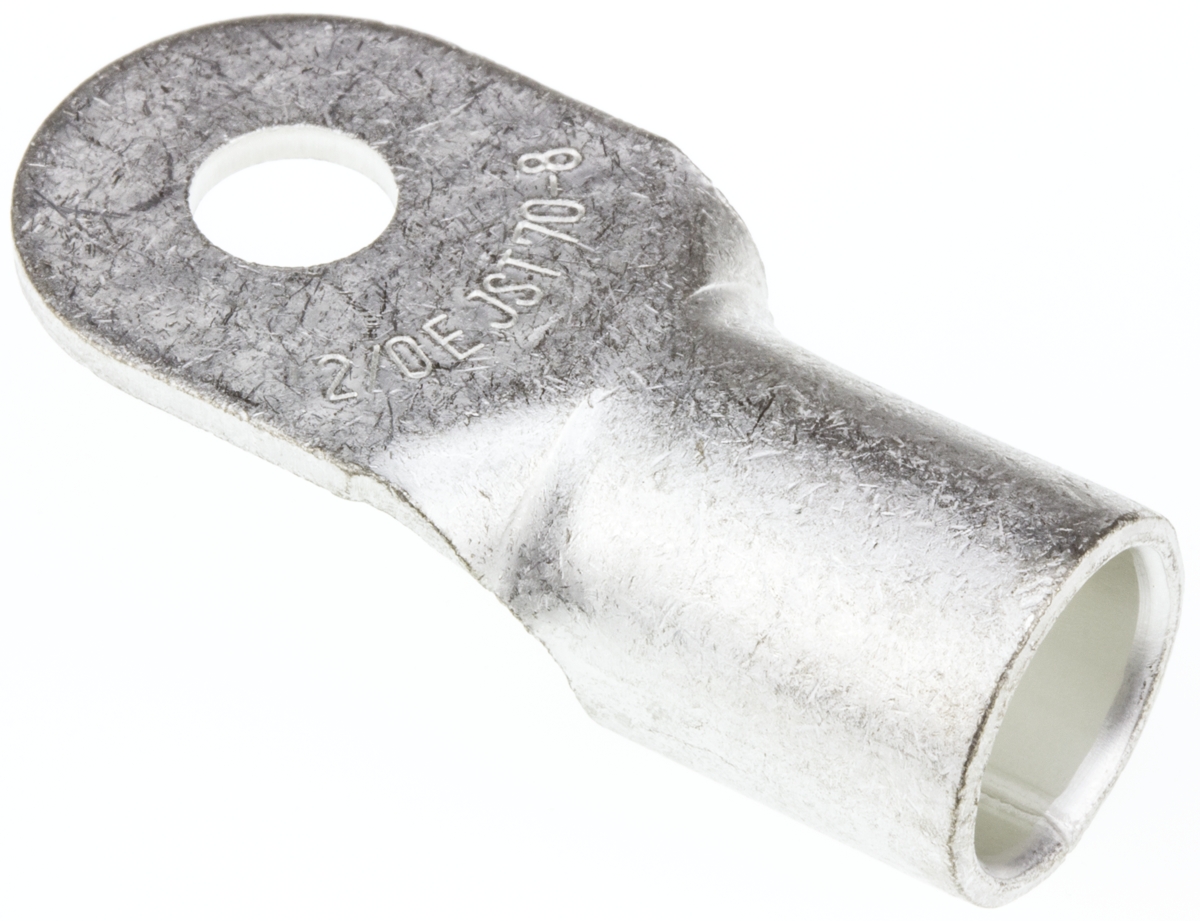 JST, R Uninsulated Ring Terminal, 8mm Stud Size, 60.57mm² to 76.28mm² Wire Size