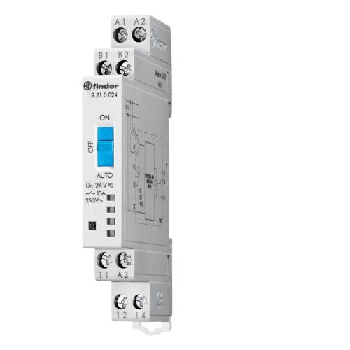 Finder 19 Series Interface Relay, DIN Rail Mount, 24V dc Coil, SPDT