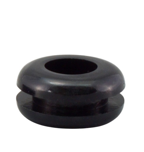 RS PRO Black PVC 10.2mm Cable Grommet for Maximum of 6.4mm Cable Dia.
