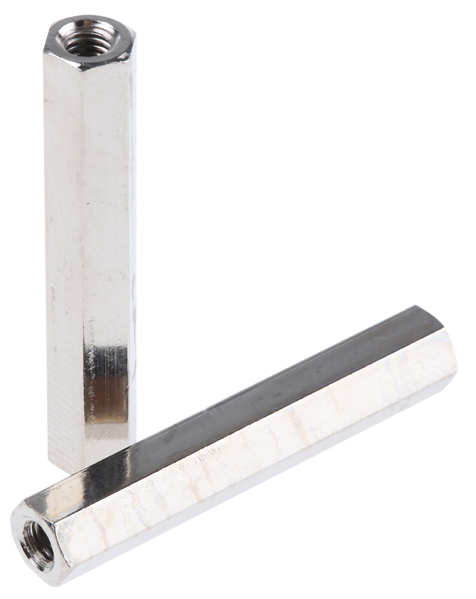 Essentra Standoff, M3 x M3 Thread, 30mm Body, Brass, Female/Female
