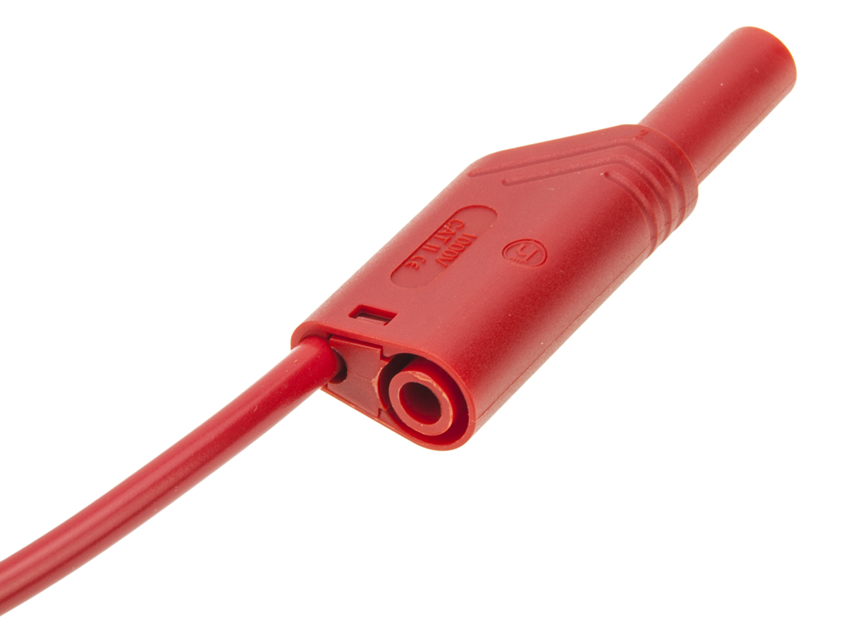 Hirschmann Test & Measurement, 16A, 1000V ac/dc, Red, 2m Lead Length