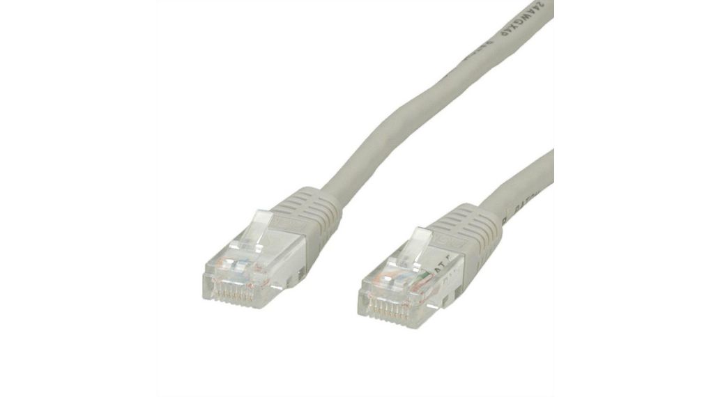 RNDRND 765, 10m Cat5e, Grey RJ45 to Male RJ45 Male, SF/UTP, Terminated PVC Sheath