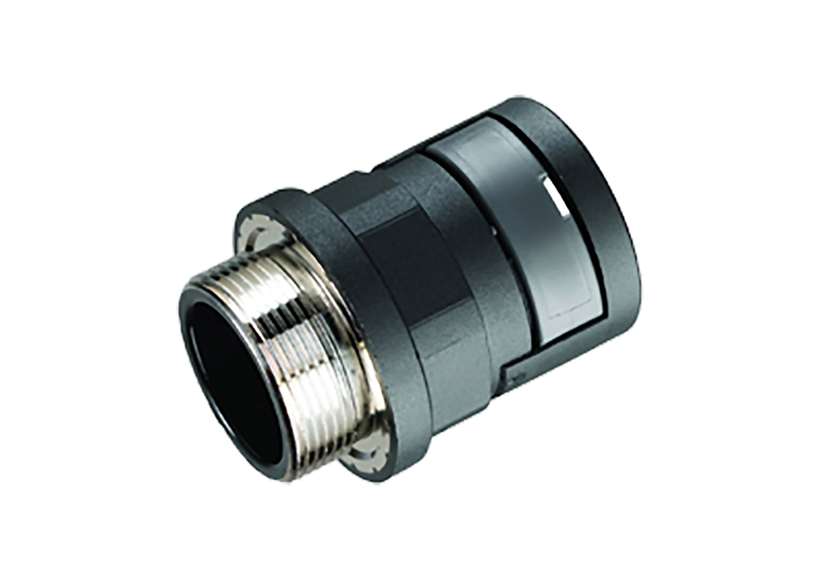 Kopex Thread Converter, Conduit Fitting, 48mm Nominal Size, 50mm, Nylon 12, Black IP68 rating