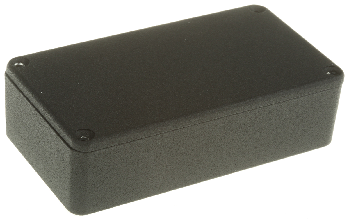 Hammond 1590 Series Black Die Cast Aluminium Enclosure, IP54, Black Lid, 112 x 60 x 31mm